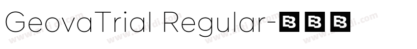 GeovaTrial Regular字体转换